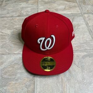 Washington Nationals New Era 59Fifty Fitted Hat Mens Size 7 1/2 Red MLB Baseball
